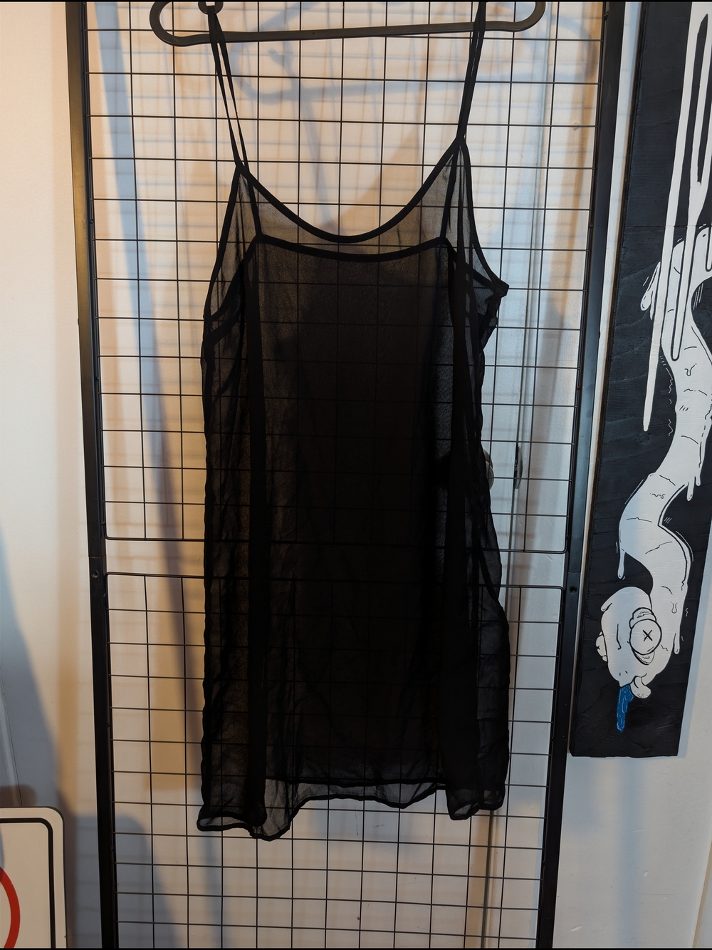 Black Sheer Slip Dress